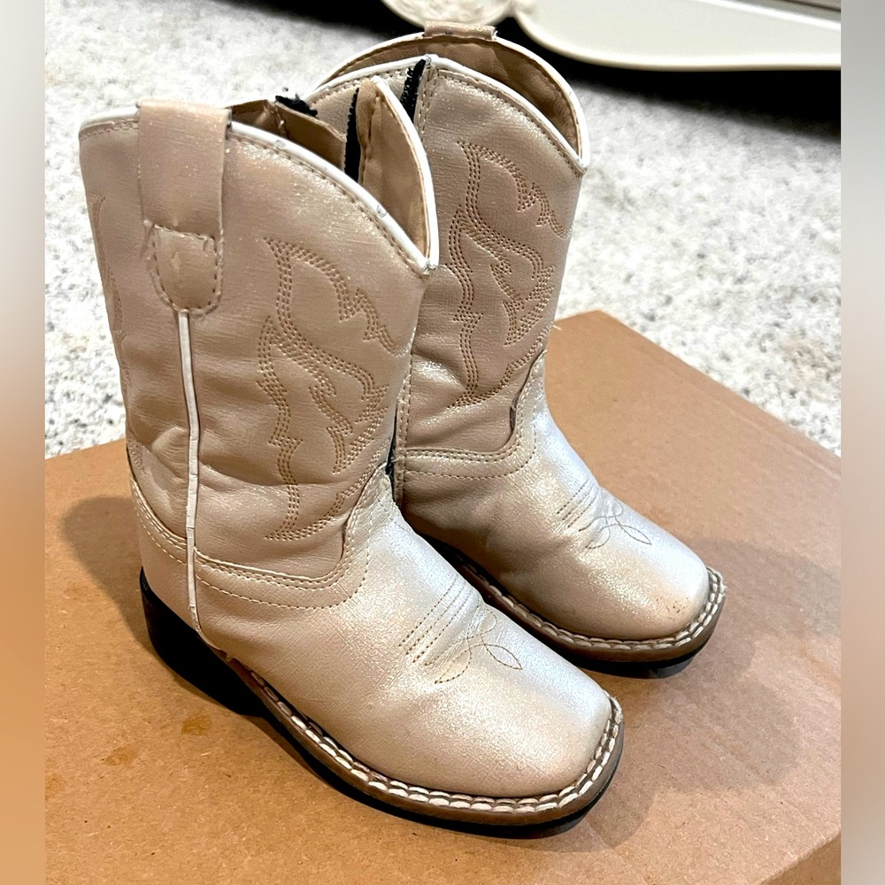 Kids' Cream Old West Cowboy Boots